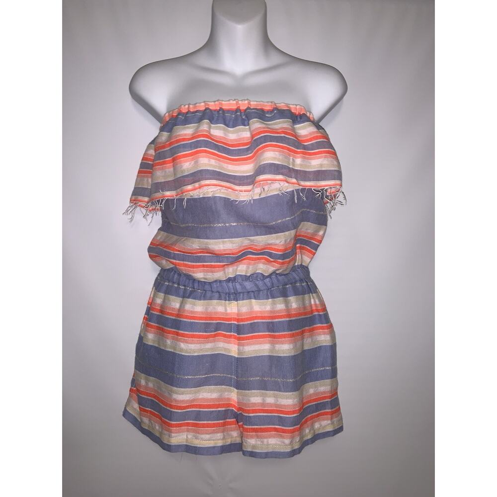 Lemlem Striped Cotton Playsuit Romper size XS Multi Color